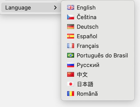 Language Menu