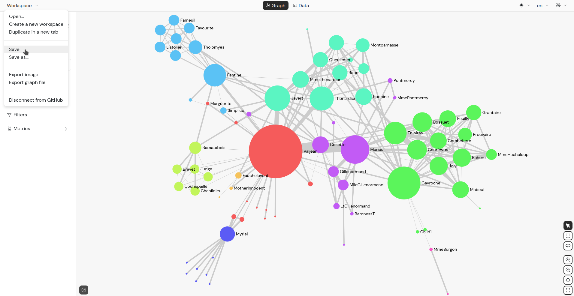 Save GitHub graph