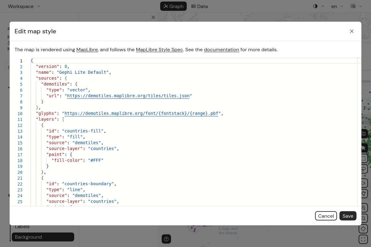 Map style editor
